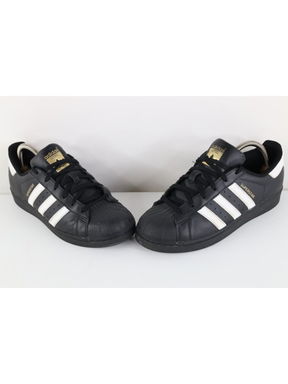 Vintage Y2K Adidas Superstar Mens 6.5 Shell Toe Leather Shoes Sneakers Black
